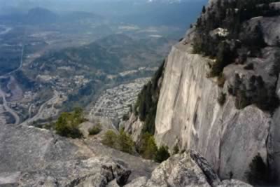 A view of Squamish from atop the Chief - Cynical Sunshine's world HQ is somehwere down below!